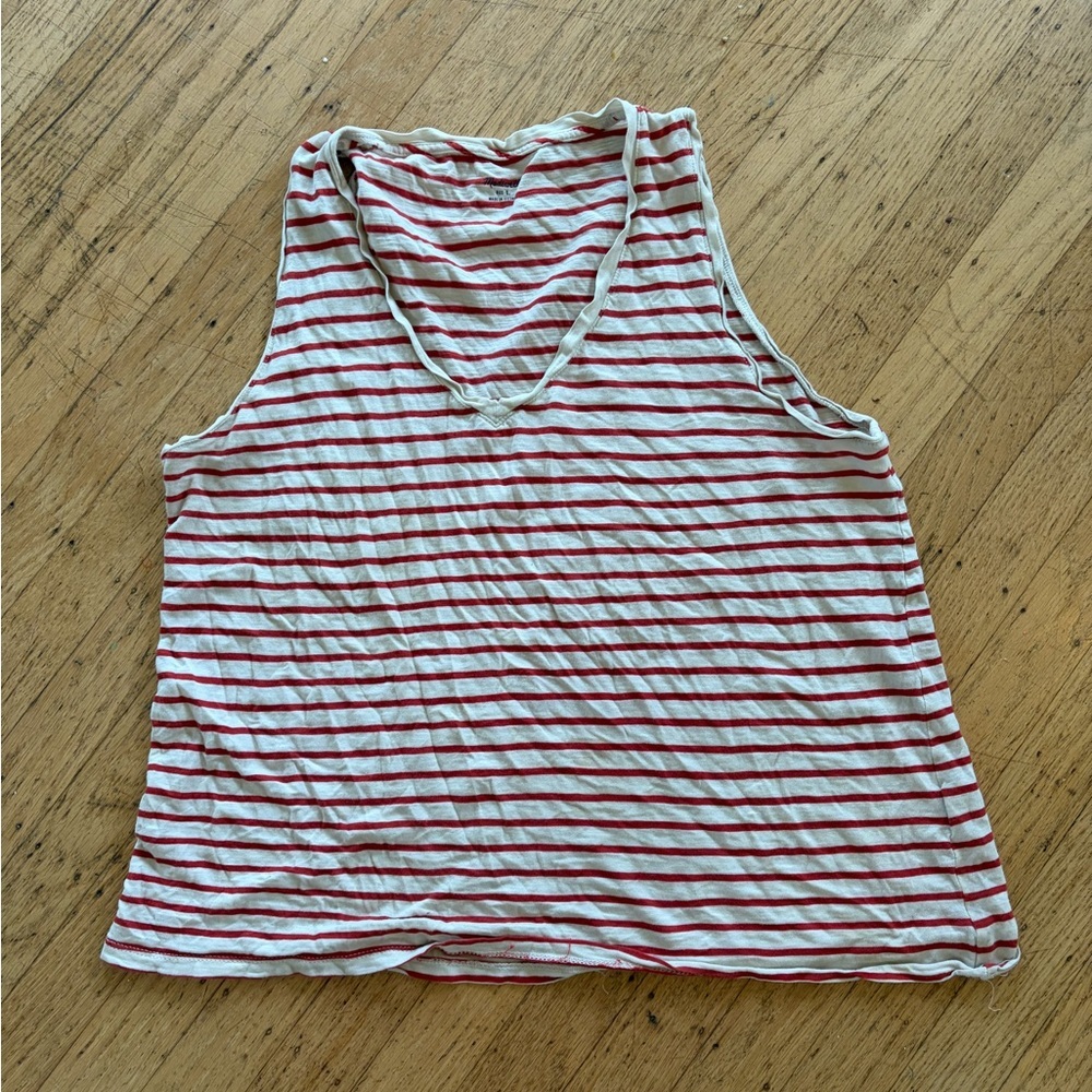 Madewell slub relaxed v neck tank